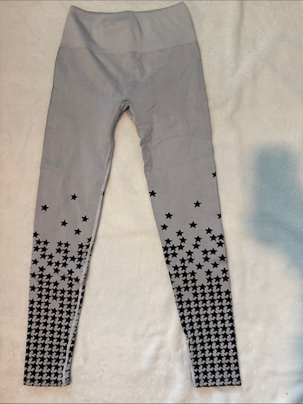 Fabletics Light Gray Star Gradient Leggings small